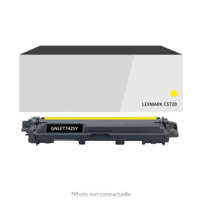 Toner compatible Lexmark CS720/CS725 Jaune