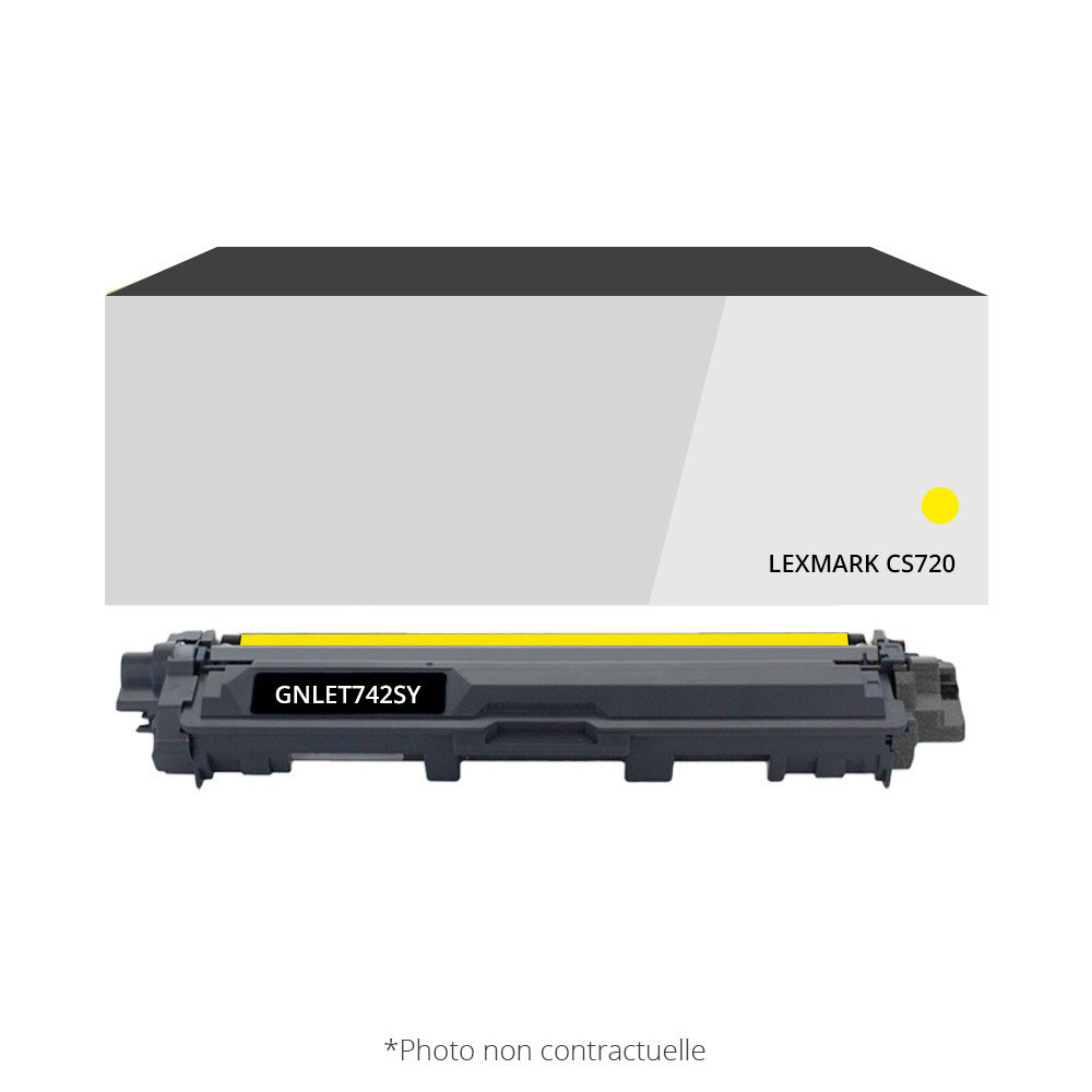 Toner Jaune Lexmark CS720/CS725marque générique