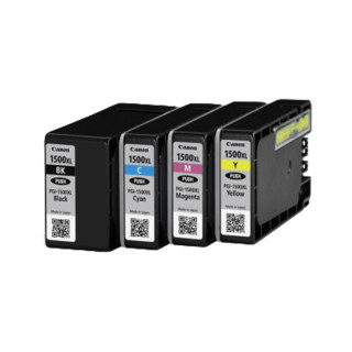 Pack de 4 cartouches d'encre  Canon PGI1500 XL Noir et couleurs