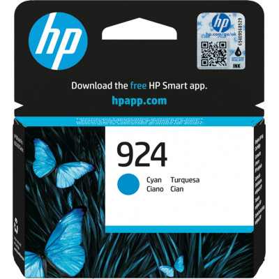Hp 924 - Cartouche jet d'encre original 4K0U3NE - Cyan