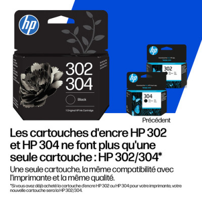 HP 302/304 - Cartouche Originale Noir - B7RT7AE