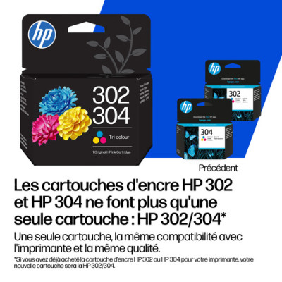 HP 302/304 - Cartouche Originale Couleurs - B7RT6AE