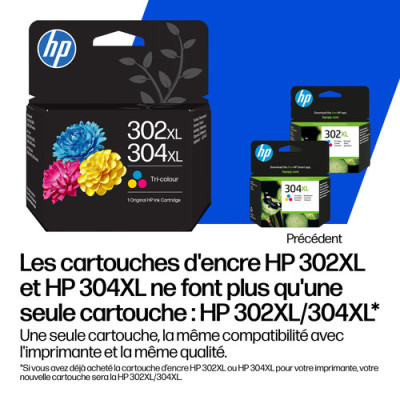 HP 302/304 XL - Cartouche Originale Couleurs - B7RT8AE