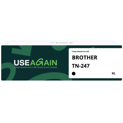 Brother TN247 - Toner Remanufacturé Noir - TN247 - USEAGAIN