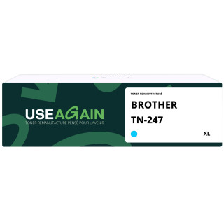 Brother TN247 - Toner Remanufacturé Cyan - TN247 - USEAGAIN