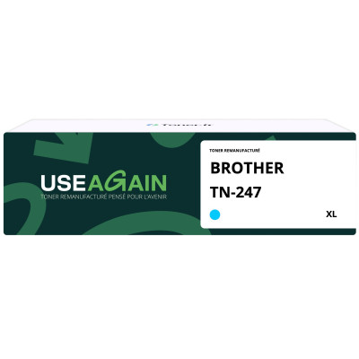 Brother TN247 - Toner Remanufacturé Cyan - TN247 - USEAGAIN