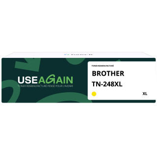 Brother TN248 XL - Toner Remanufacturé Jaune - USEAGAIN
