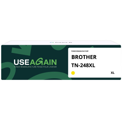 Brother TN248 XL - Toner Remanufacturé Jaune - USEAGAIN