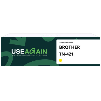 Brother TN421 - Toner Remanufacturé Jaune - TN421 - USEAGAIN