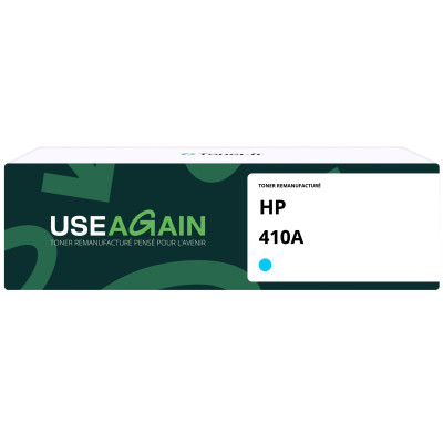 HP CF411A - Toner Remanufacturé Cyan - 410A - USEAGAIN