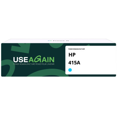 Hp W2031A - Toner Remanufacturé Cyan - 415A - USEAGAIN