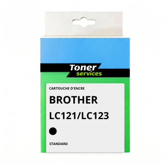 Cartouche d'encre compatible Brother LC123 Noir - Toner Services
