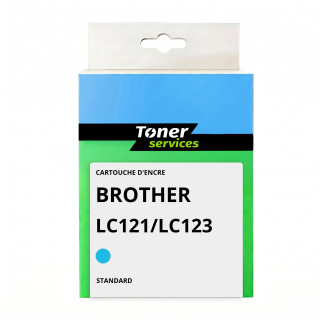 Cartouche d'encre compatible Brother LC123 Cyan - Toner Services