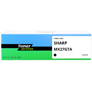 Toner compatible Sharp MX27GTA Noir - Toner Services