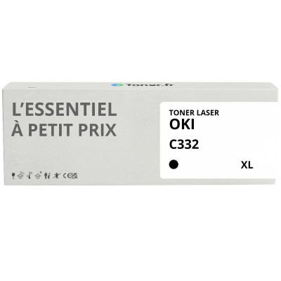 Toner compatible OKI C332 XL Noir - L'Essentiel à Petit Prix