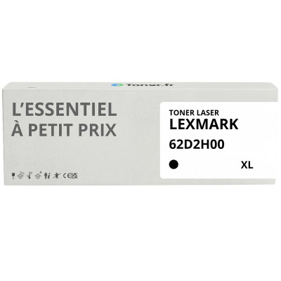 Toner compatible Lexmark 62D2H00 XL Noir - L'Essentiel à Petit Prix