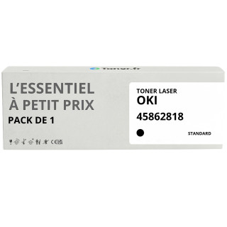Toner compatible OKI 45862818 Noir - L'Essentiel à Petit Prix