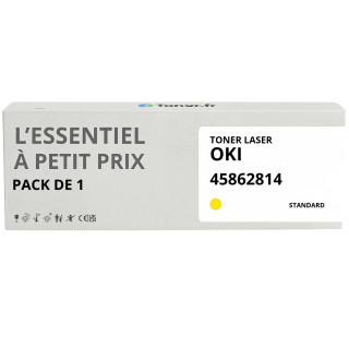 Toner compatible OKI 45862814 Jaune - L'Essentiel à Petit Prix