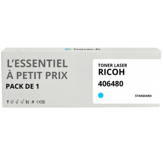 Toner compatible Ricoh 406480 Cyan - L'Essentiel à Petit Prix