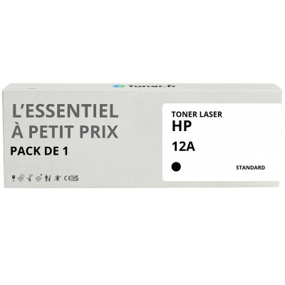 Pack de 6 toners compatibles HP 12A Noirs - L'Essentiel à Petit Prix