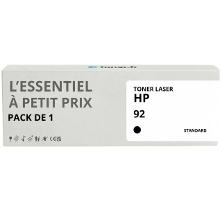 Pack de 3 toners compatibles HP 92 Noirs - L'Essentiel à Petit Prix