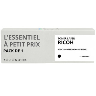 Pack de 4 toners compatibles Ricoh 406479/406480/406481/406482 Noir et couleurs - L'Essentiel à Petit Prix