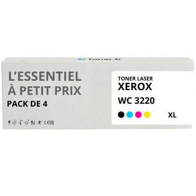 Pack de 4 toners compatibles Xerox 6600 XL Noir et couleurs - L'Essentiel à Petit Prix