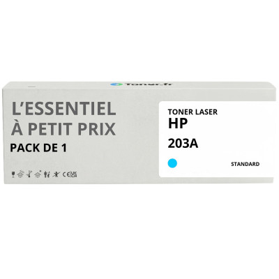 Toner compatible HP 203A Cyan - L'Essentiel à Petit Prix