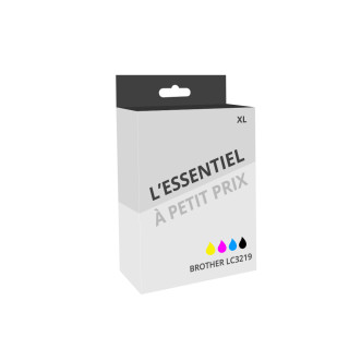 Pack de 4 cartouches d'encre compatible Brother LC3219 XL Noir et couleurs