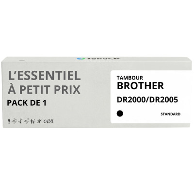 Tambour compatible Brother DR2000/DR2005 Noir - L'Essentiel à Petit Prix