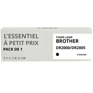Toner compatible Brother DR2000/DR2005 Noir - L'Essentiel à Petit Prix
