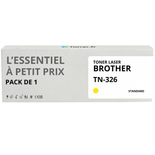Toner compatible Brother TN-326 Jaune - L'Essentiel à Petit Prix