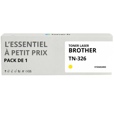 Toner compatible Brother TN-326 Jaune - L'Essentiel à Petit Prix