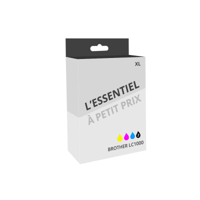Pack de 5 cartouches d'encre compatible Brother LC970/LC1000 XL Noir et couleurs