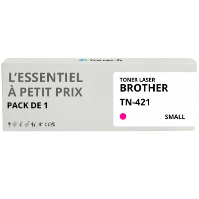 Toner compatible Brother TN-421 Magenta - L'Essentiel à Petit Prix