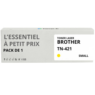 Toner compatible Brother TN-421 Jaune - L'Essentiel à Petit Prix