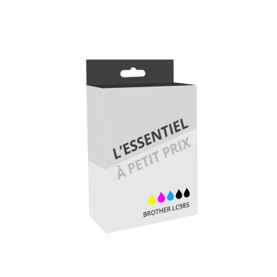 Pack de 5 cartouches d'encre compatible Brother LC985 XL Noir et couleurs