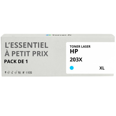 Toner compatible HP 203X XL Cyan - L'Essentiel à Petit Prix