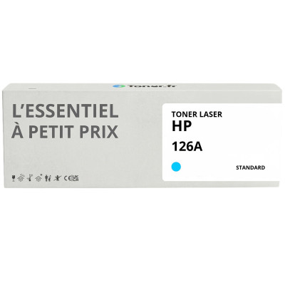 Toner compatible HP 126A Cyan - L'Essentiel à Petit Prix