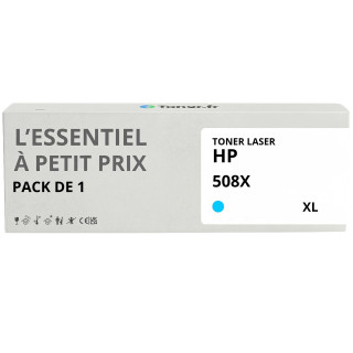 Toner compatible HP 508X XL Cyan - L'Essentiel à Petit Prix