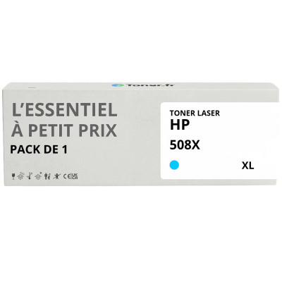 Toner compatible HP 508X XL Cyan - L'Essentiel à Petit Prix