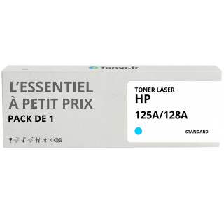 Toner compatible HP 125A/128A Cyan - L'Essentiel à Petit Prix
