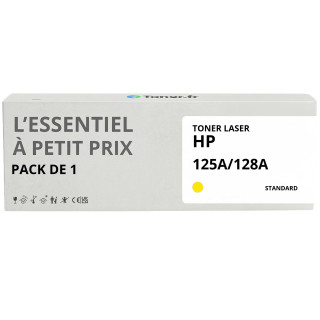Toner compatible HP 125A/128A Jaune - L'Essentiel à Petit Prix