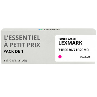 Toner compatible Lexmark 71B0030/71B20M0 Magenta - L'Essentiel à Petit Prix