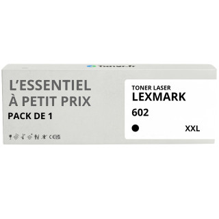 Toner compatible Lexmark 602 XXL Noir - L'Essentiel à Petit Prix