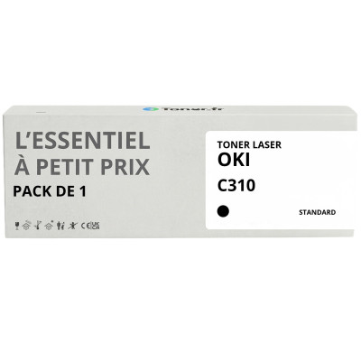 Toner compatible OKI C310 Noir - L'Essentiel à Petit Prix