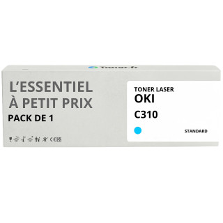 Toner compatible OKI C310 Cyan - L'Essentiel à Petit Prix