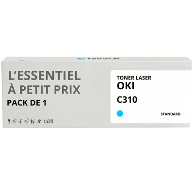 Toner compatible OKI C310 Cyan - L'Essentiel à Petit Prix