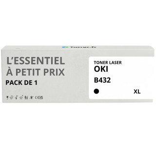 Toner compatible OKI B432 XL Noir - L'Essentiel à Petit Prix