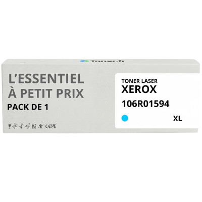 Toner compatible Xerox 106R01594 XL Cyan - L'Essentiel à Petit Prix